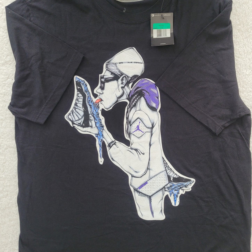 Retro Air Jordan Nike Retro Icy Soles Lick Concord Graphic t-shirt NEW